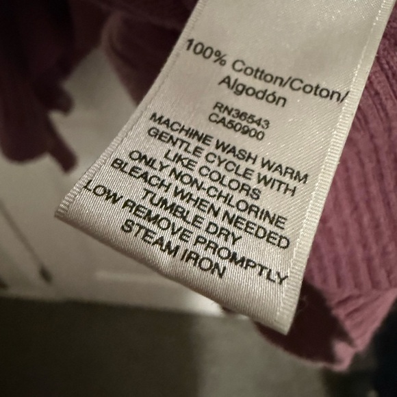 Van Heusen Women's Ruffled Cardigan in Plum - Picture 5 of 5